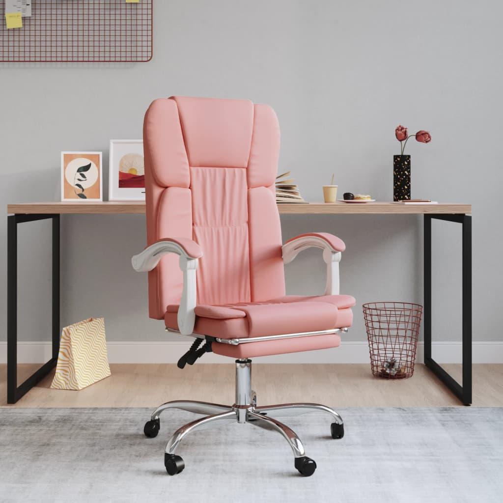 Kontorstol kunstlæder pink