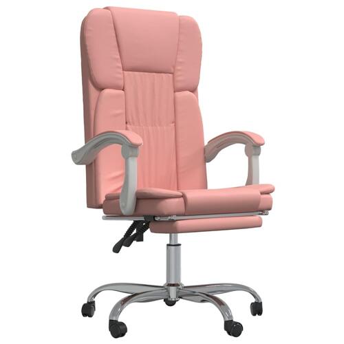 Kontorstol kunstlæder pink
