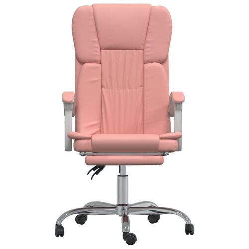 Kontorstol kunstlæder pink