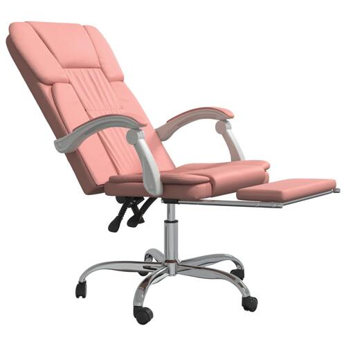 Kontorstol kunstlæder pink