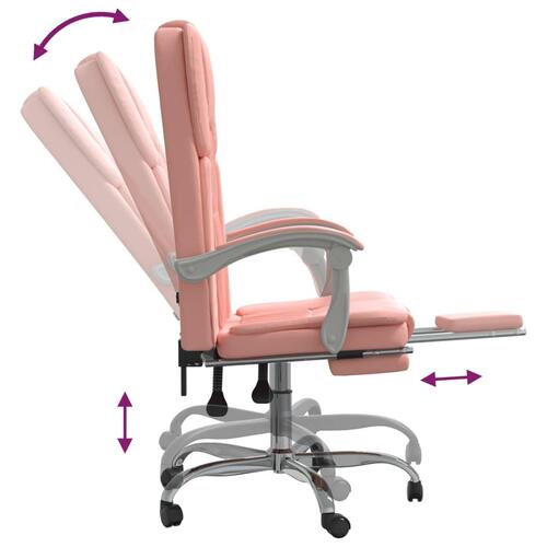 Kontorstol kunstlæder pink