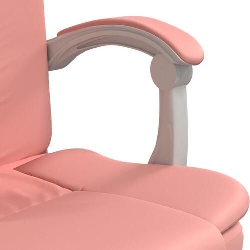 Kontorstol kunstlæder pink