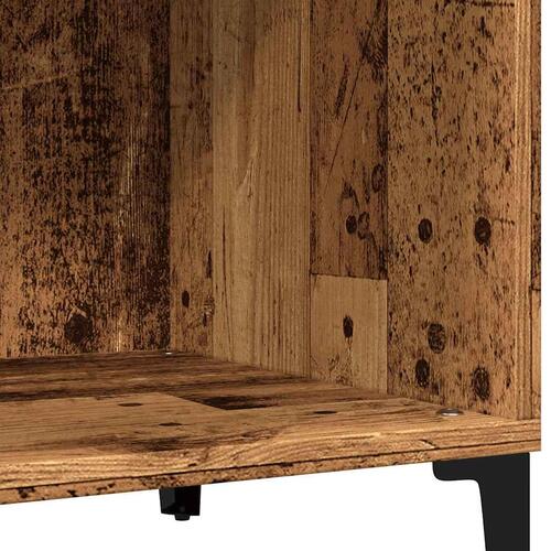 Vinylskab 84,5x38x89 cm konstrueret træ antikt trælook