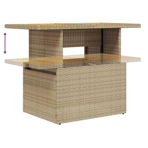 Sofasæt til haven 10 dele med hynder polyrattan beige