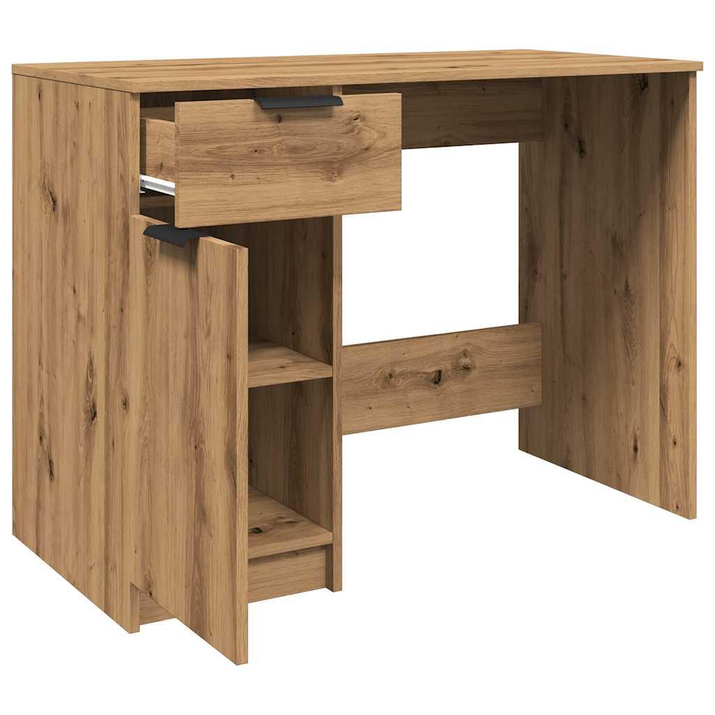 Skrivebord 100x50x75 cm konstrueret træ kunsteg