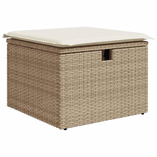 Sofasæt til haven 8 dele med hynder polyrattan beige