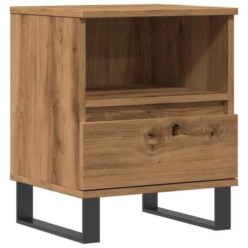 Sengebord 40x35x50 cm konstrueret træ kunsteg