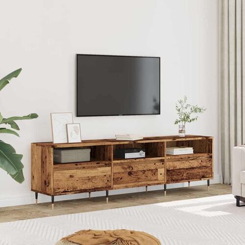 Tv-bord 150x30x44,5 cm konstrueret træ antikt trælook
