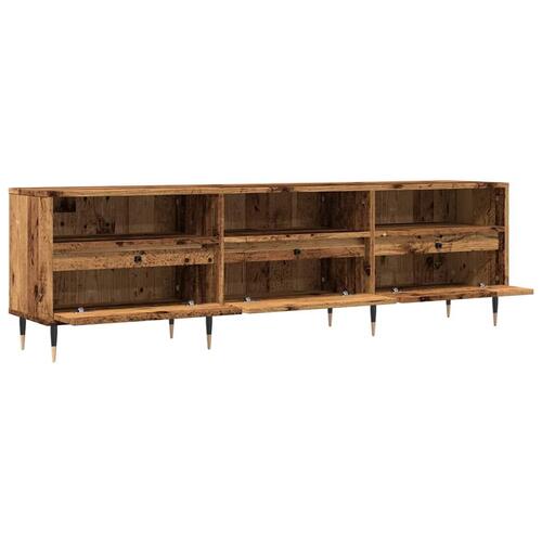 Tv-bord 150x30x44,5 cm konstrueret træ antikt trælook