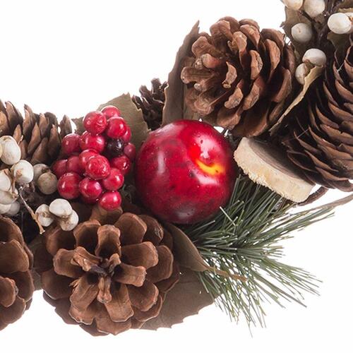 Adventskrans Multifarvet Natur Plastik Foam Ananas 28 X 8 X 29 CM