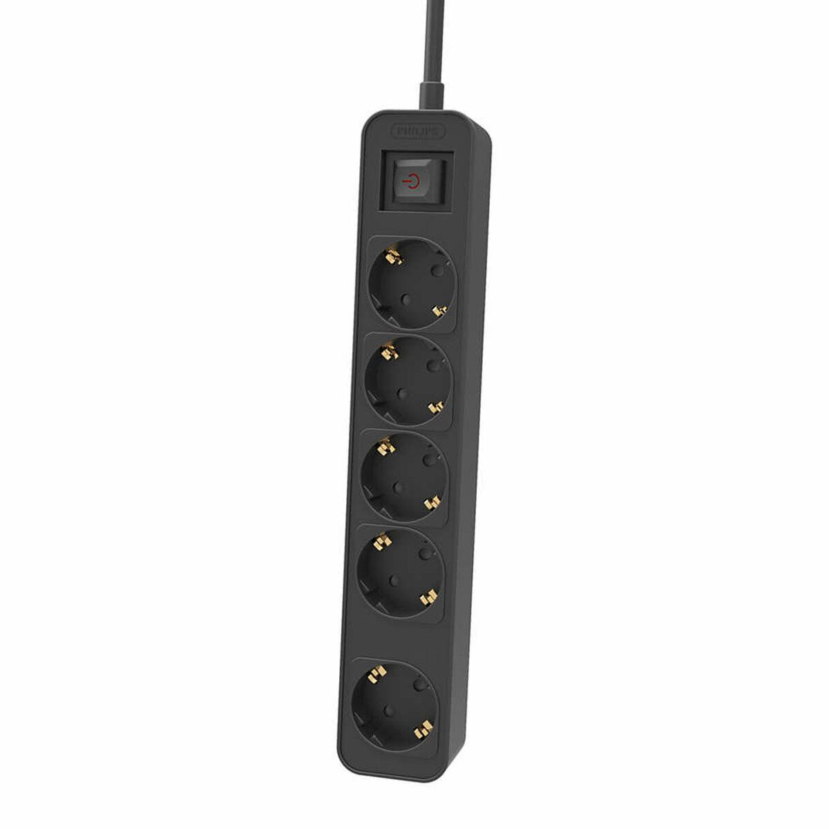 Stikdåse - 5 udtag med kontakt Philips CHP2154B/10