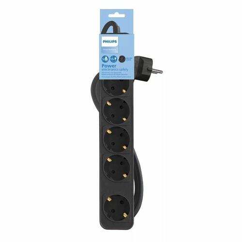 Stikdåse - 5 udtag med kontakt Philips CHP2154B/10