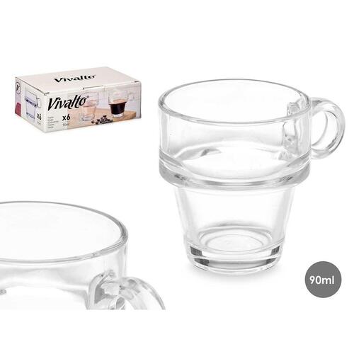 Kop Gennemsigtig Glas 90 ml (6 enheder)