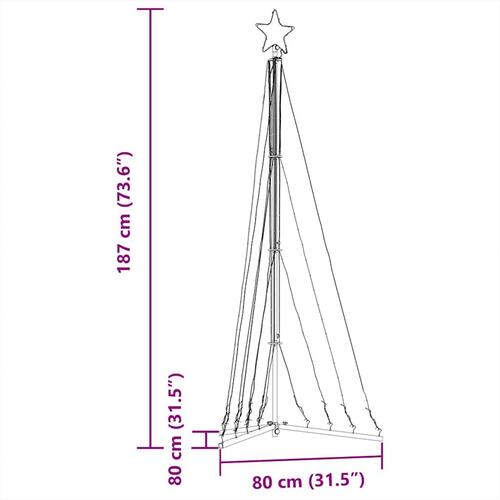 LED-juletræ 339 LED'er 187 cm varmt hvidt lys