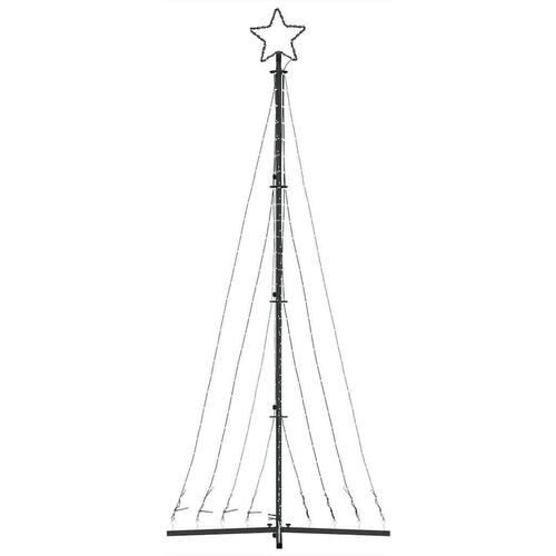 LED-juletræ 447 LED'er 249 cm farverigt lys