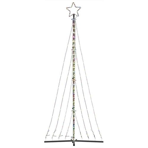 LED-juletræ 447 LED'er 249 cm farverigt lys
