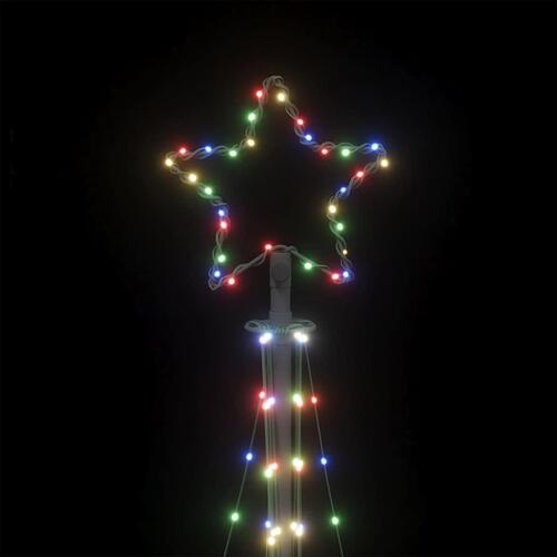 LED-juletræ 447 LED'er 249 cm farverigt lys
