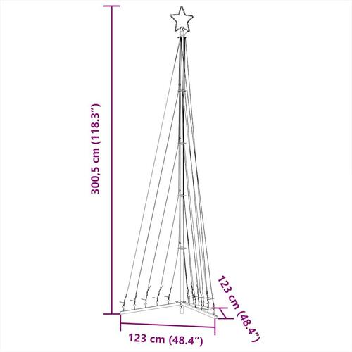 Juletræslys 495 LED'er 300,5 cm koldt hvidt lys