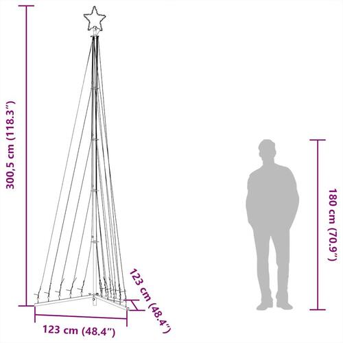 Juletræslys 495 LED'er 300,5 cm koldt hvidt lys