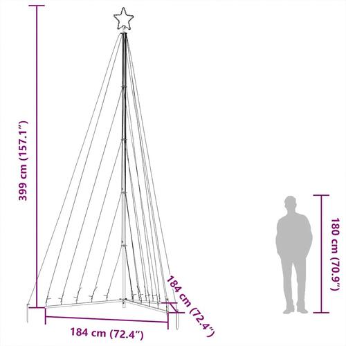 Juletræslys 570 LED'er 399 cm koldt hvidt lys
