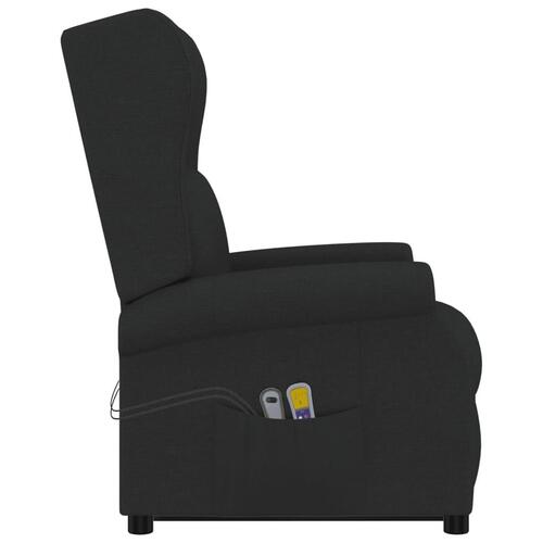 Løftestol med massagefunktion stof sort