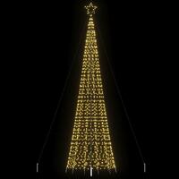 Lysende juletræ med spyd 1534 LED'er 500 cm varmt hvidt lys