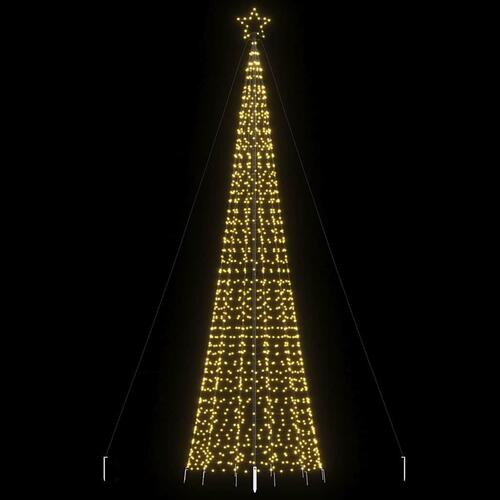 LED-juletræ med spyd 1534 LED'er 500 cm varmt hvidt lys