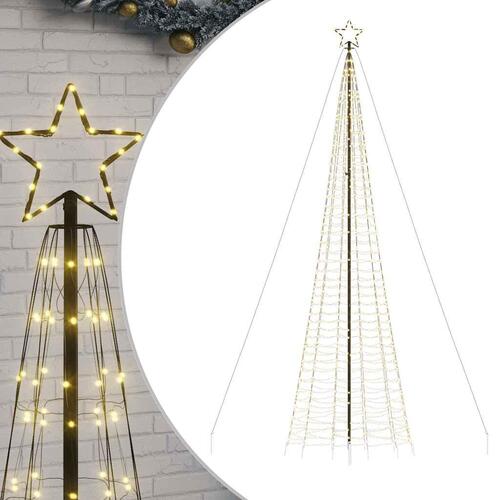 LED-juletræ med spyd 1534 LED'er 500 cm varmt hvidt lys