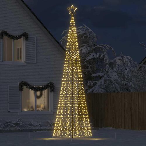 LED-juletræ med spyd 1534 LED'er 500 cm varmt hvidt lys