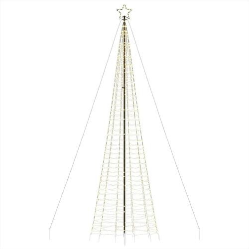 LED-juletræ med spyd 1534 LED'er 500 cm varmt hvidt lys