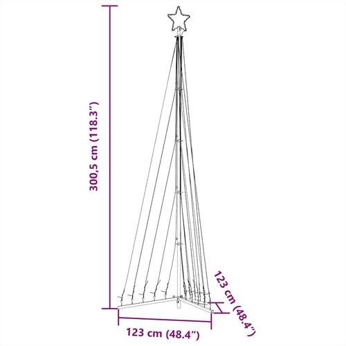 Juletræslys 495 LED'er 300,5 cm blå