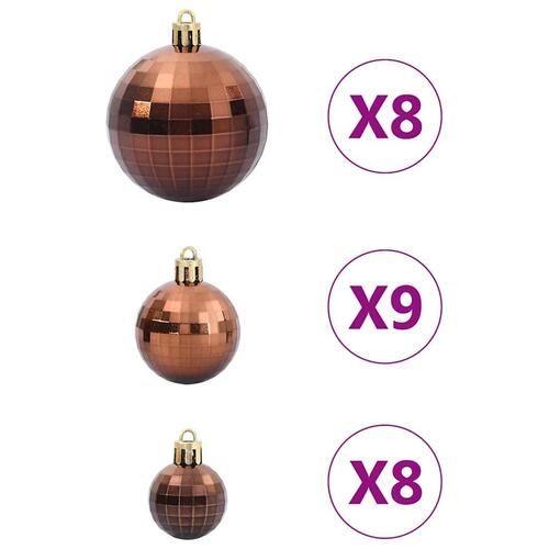 Julekugler 98 stk. Ø3/4/6 cm brun