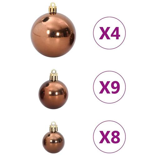 Julekugler 98 stk. Ø3/4/6 cm brun