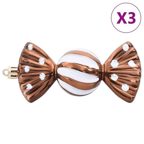 Julekugler 98 stk. Ø3/4/6 cm brun