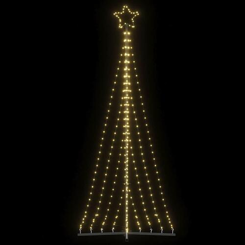 LED-juletræ 447 LED'er 249 cm varmt hvidt lys