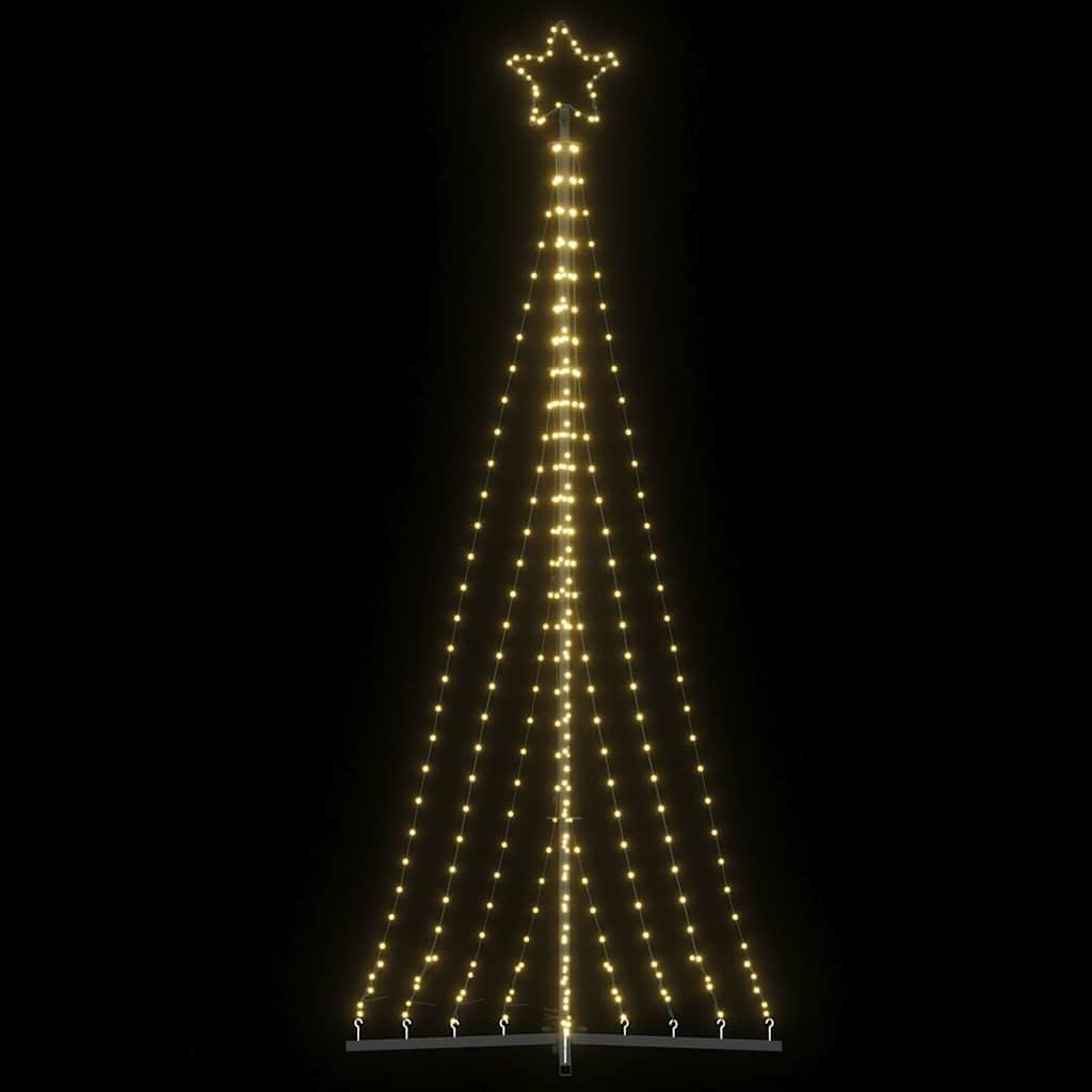 LED-juletræ 447 LED'er 249 cm varmt hvidt lys