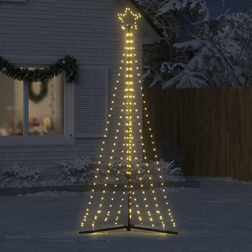 LED-juletræ 447 LED'er 249 cm varmt hvidt lys