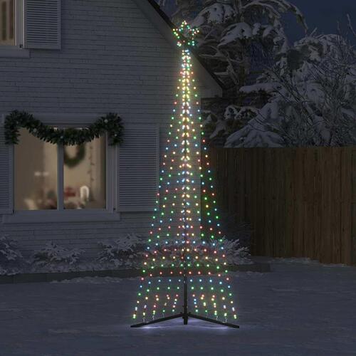 LED-juletræ 495 LED'er 300,5 cm farverigt lys