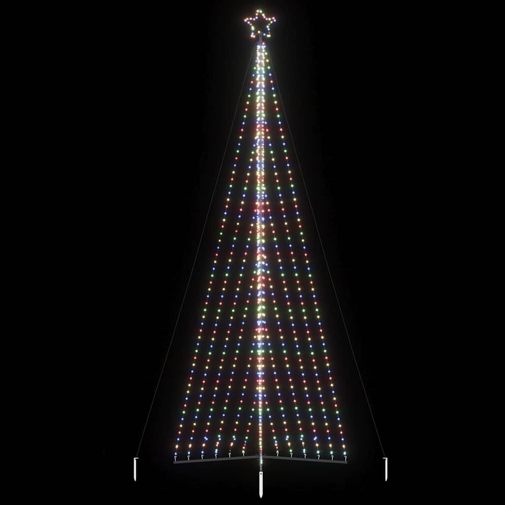 Juletræslys 789 LED'er 476 cm farverigt lys