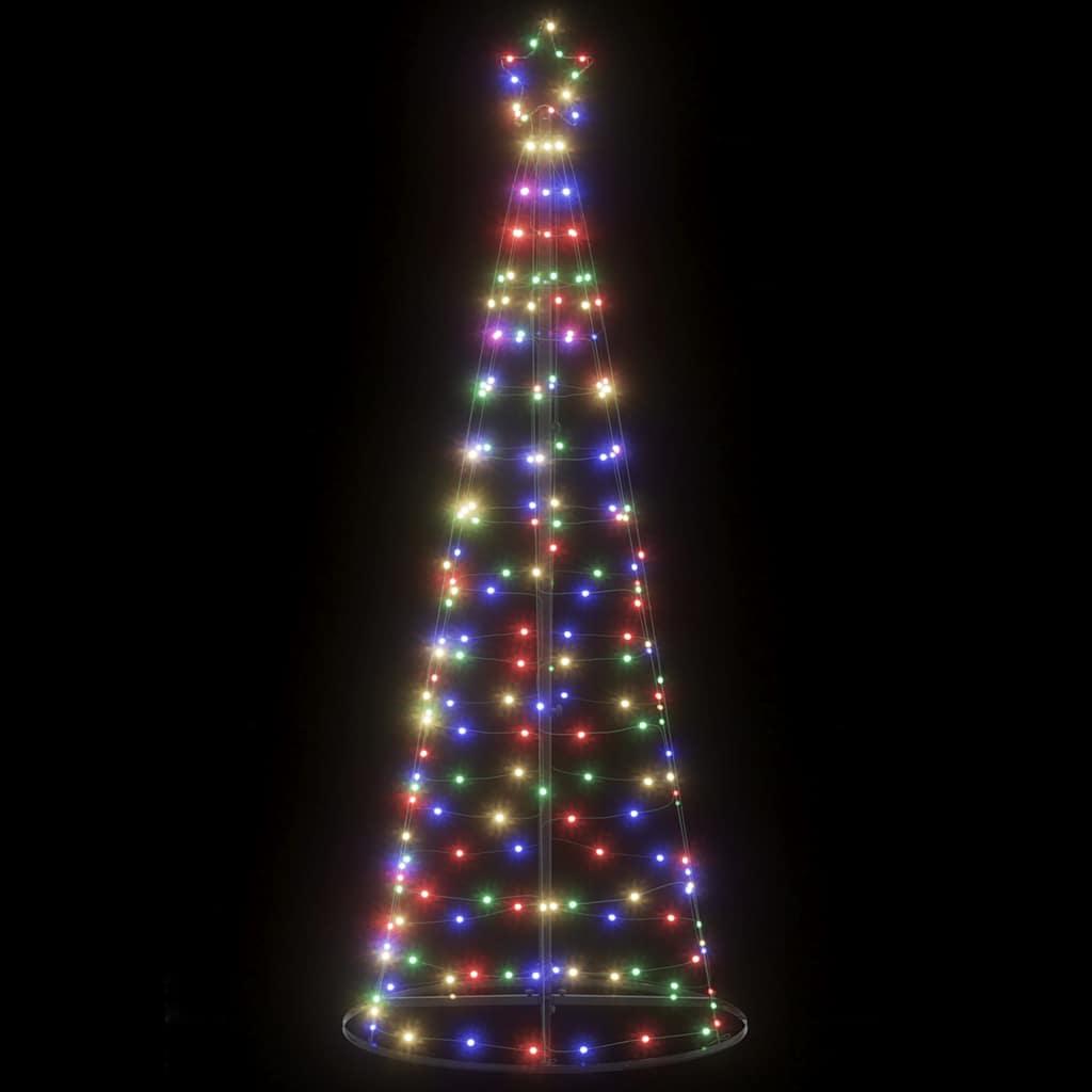 vidaXL LED-juletræ 200 LED'er 180 cm flerfarvet lys