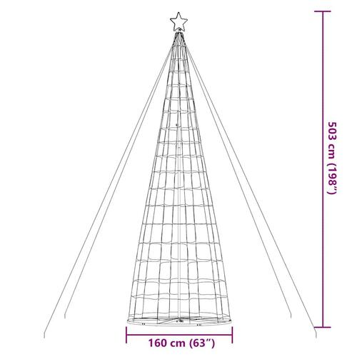 LED-juletræ 1534 LED'er 503 cm blåt lys