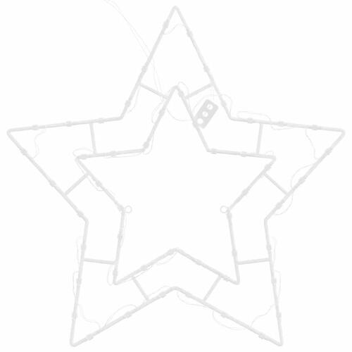Julelys stjernesilhuet 2 stk 50 LED'er varm hvid