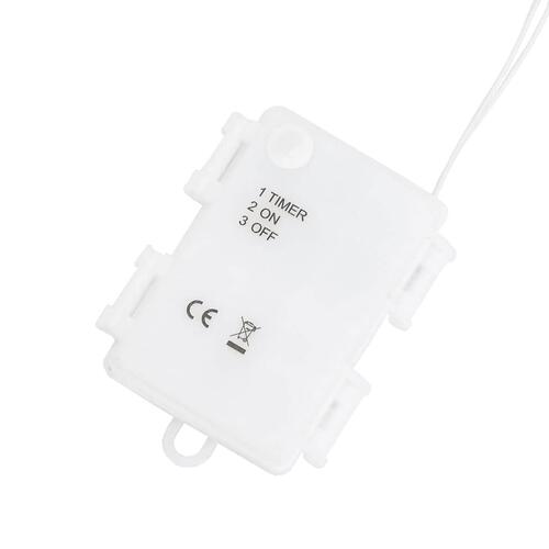 Julelys stjernesilhuet 2 stk 50 LED'er varm hvid