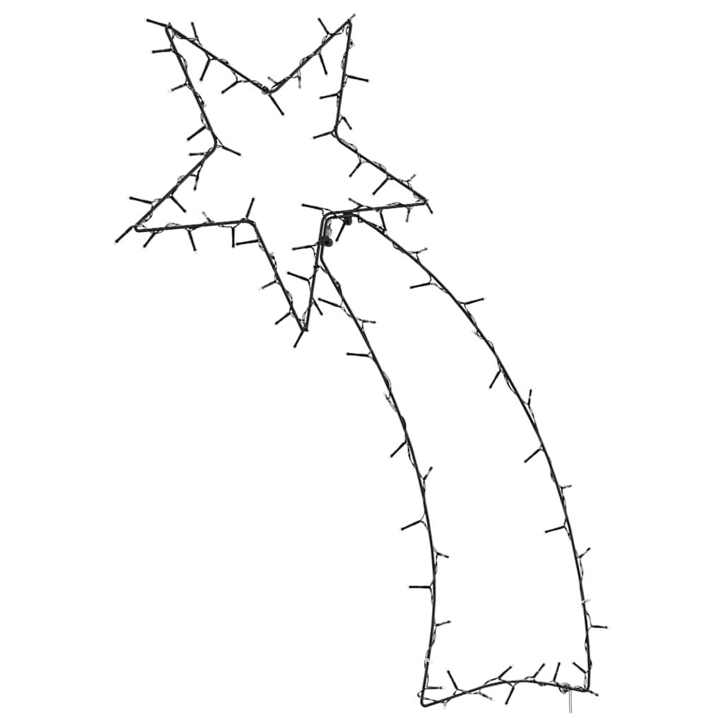 Julelys Stjerneskud Silhuet 80 Led'er Varm Hvid - 56 x 90 cm