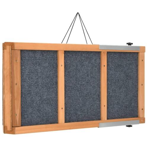 Hunderampe 120x30 cm massivt fyrretræ grå (OUTLET A)