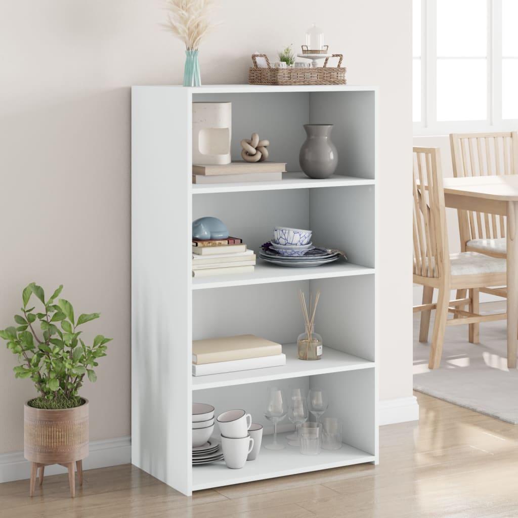 Reol 70x41x124 cm konstrueret træ hvid