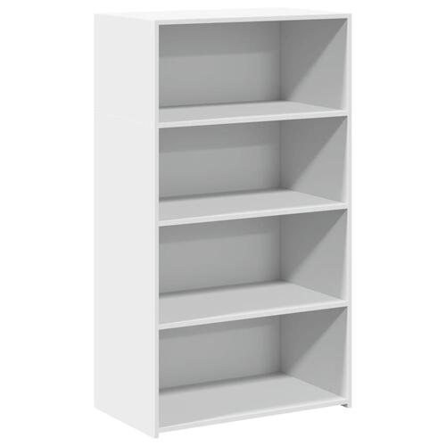 Reol 70x41x124 cm konstrueret træ hvid
