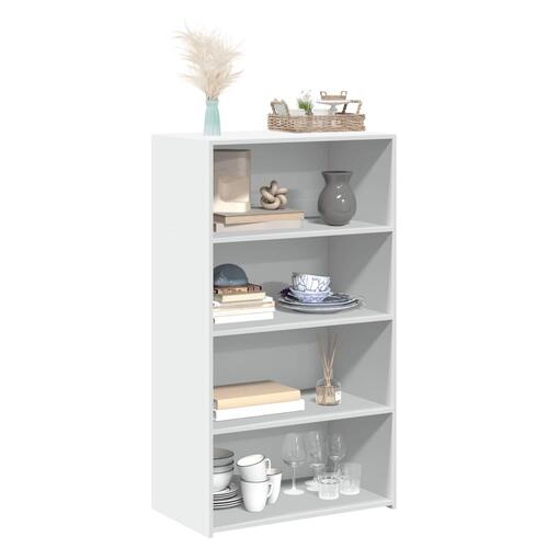 Reol 70x41x124 cm konstrueret træ hvid