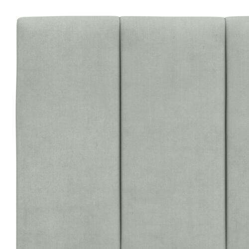 Seng med madras 160x200 cm velour lysegrå