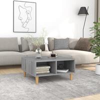 Sofabord 60x60x30 cm konstrueret træ grå sonoma-eg